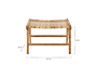 Madrisana Acacia & Rattan Footstool-nkuku