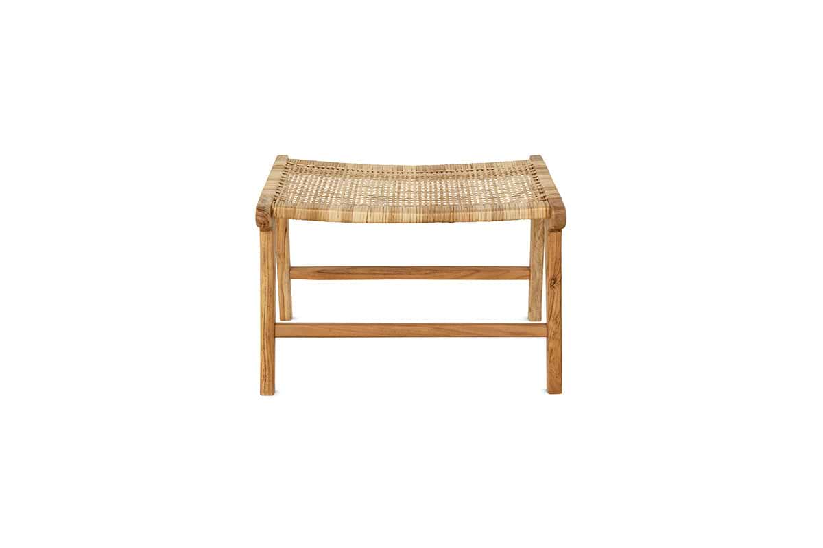 Madrisana Acacia & Rattan Footstool- nkuku