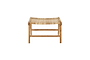 Madrisana Acacia & Rattan Footstool-nkuku