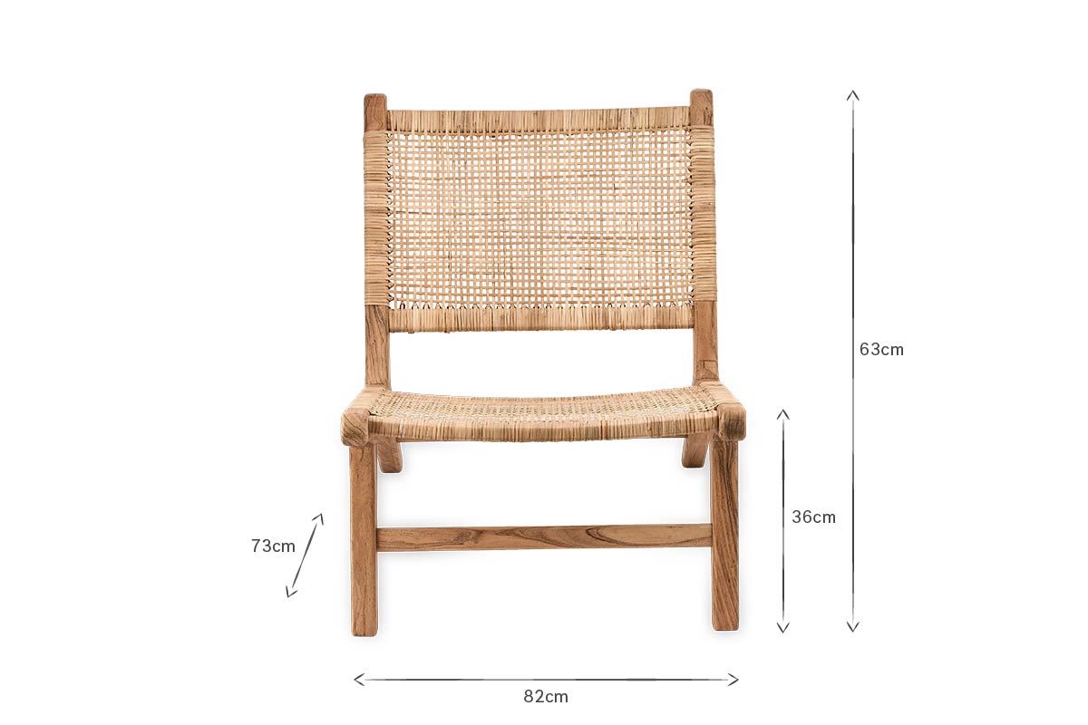 Madrisana Acacia & Rattan Woven Chair- nkuku