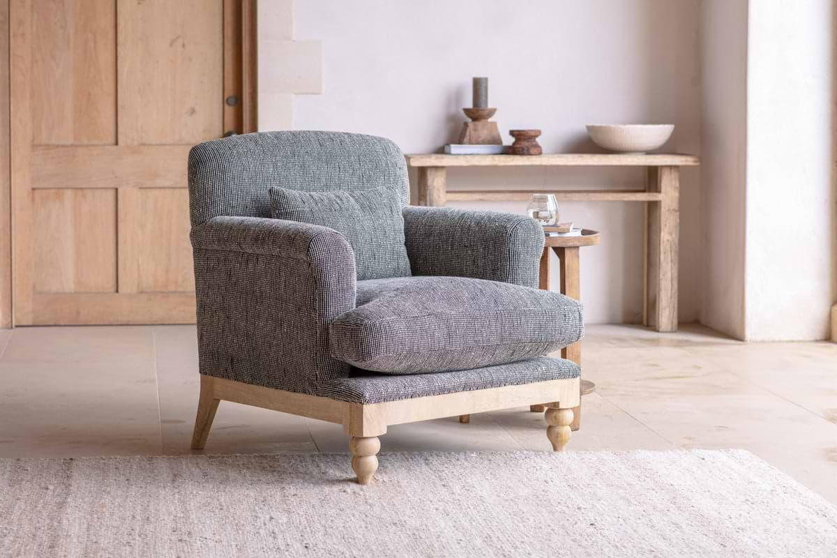 Maganda Cotton Armchair - Charcoal-nkuku