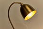 Mahra Marble & Metal Desk Lamp - Antique Brass & Brown-nkuku