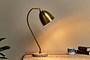 Mahra Marble & Metal Desk Lamp - Antique Brass & Brown-nkuku