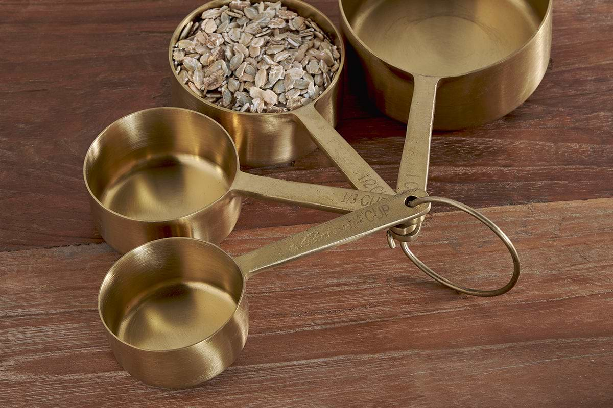 Mane Measuring Cups - Brushed Gold-nkuku