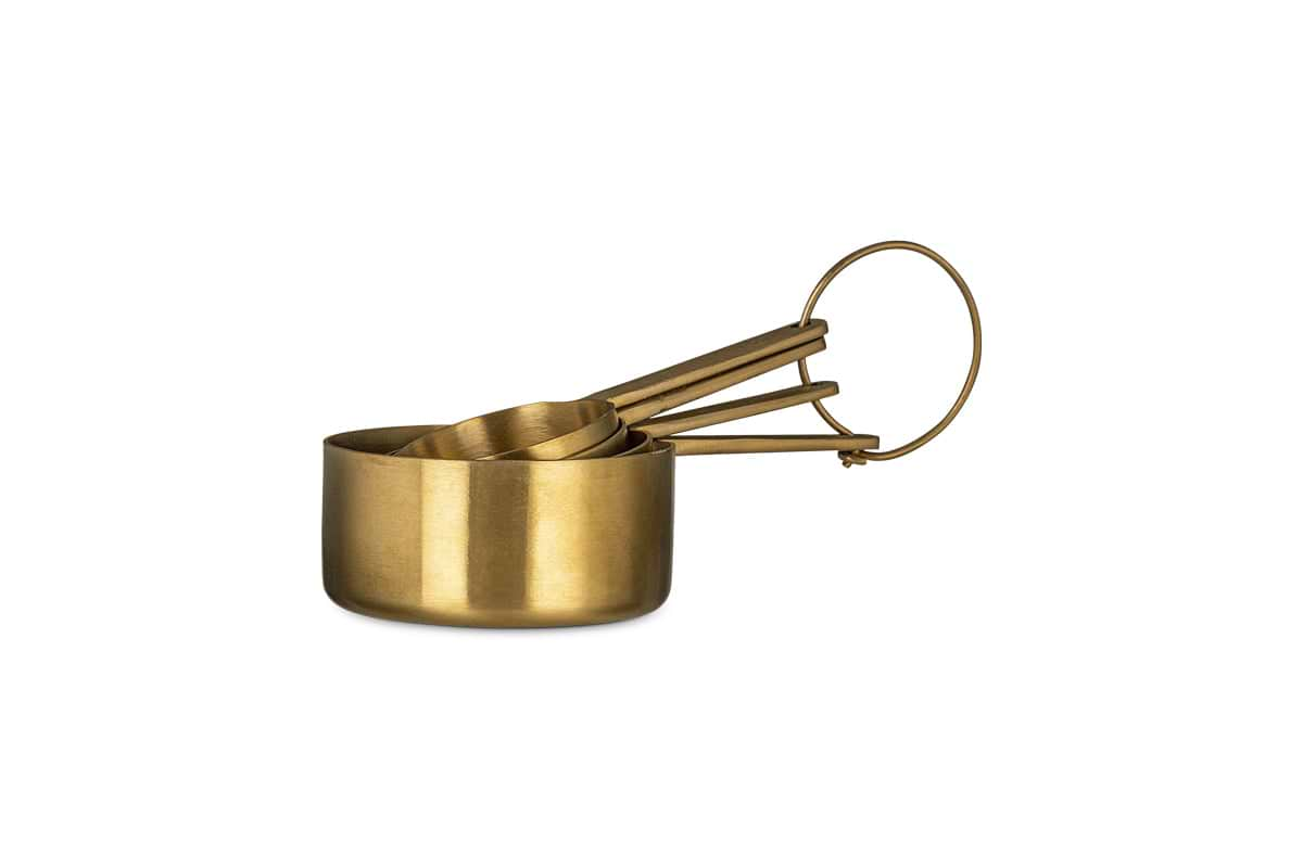 Mane Measuring Cups - Brushed Gold-nkuku