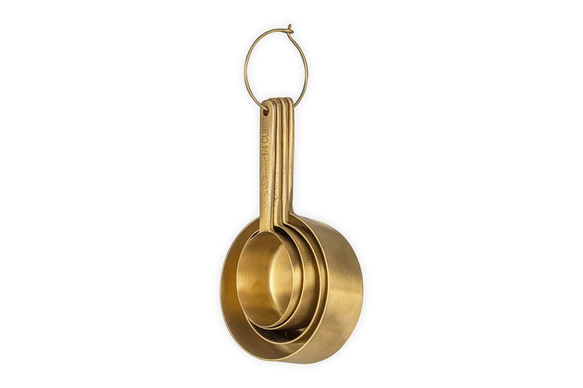 Mane Measuring Cups - Brushed Gold-nkuku