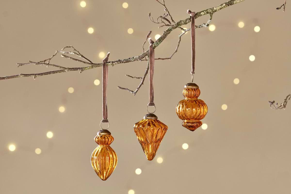 Manipur Baubles - Amber (Set of 3)-nkuku