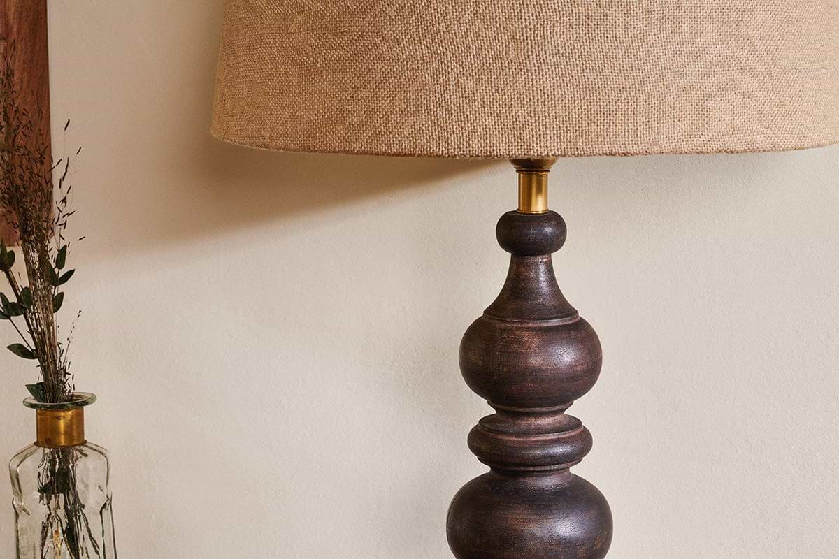 Manua Wood Table Lamp - Large-nkuku