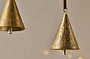 Manya Metal Bell Baubles - Brass - (Set of 3)-nkuku