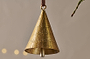 Manya Metal Bell Baubles - Brass - (Set of 3)-nkuku