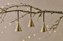 Manya Metal Bell Baubles - Brass - (Set of 3)-nkuku