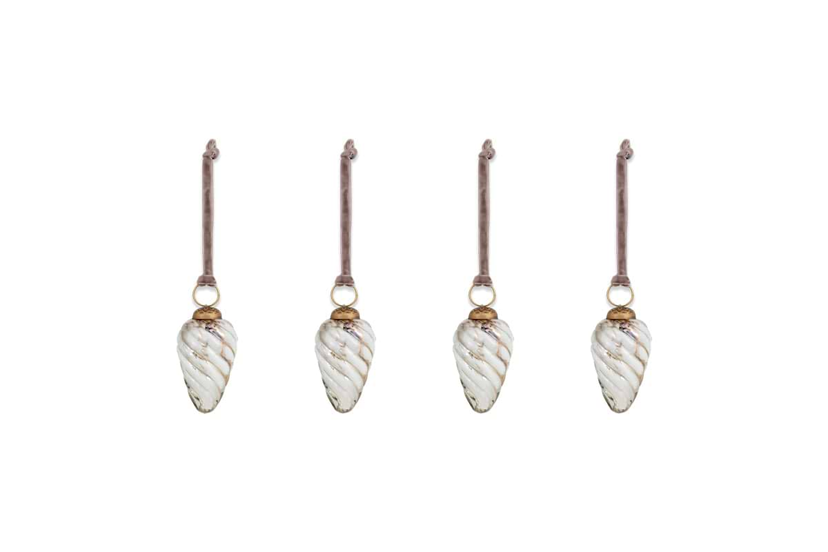 Maran Baubles - Gold & Cream - (Set of 4)-nkuku