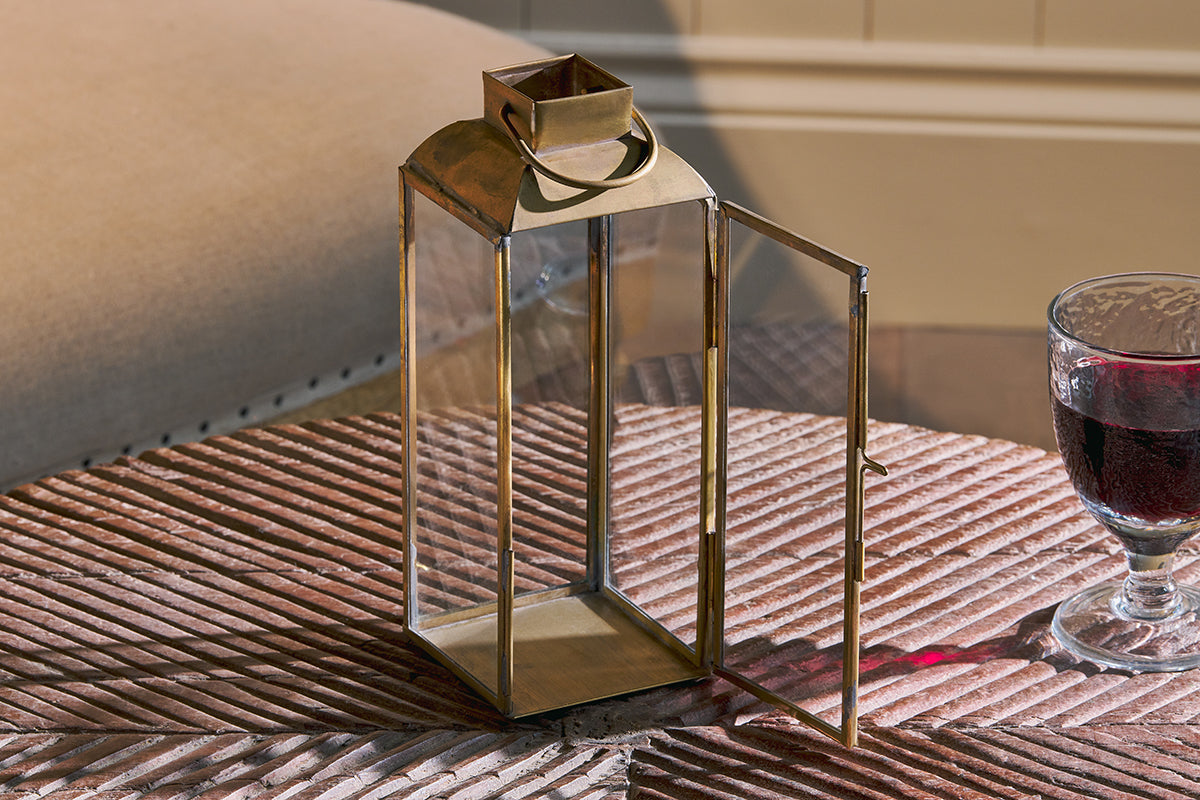 Maro Brass Lantern - Tall-nkuku