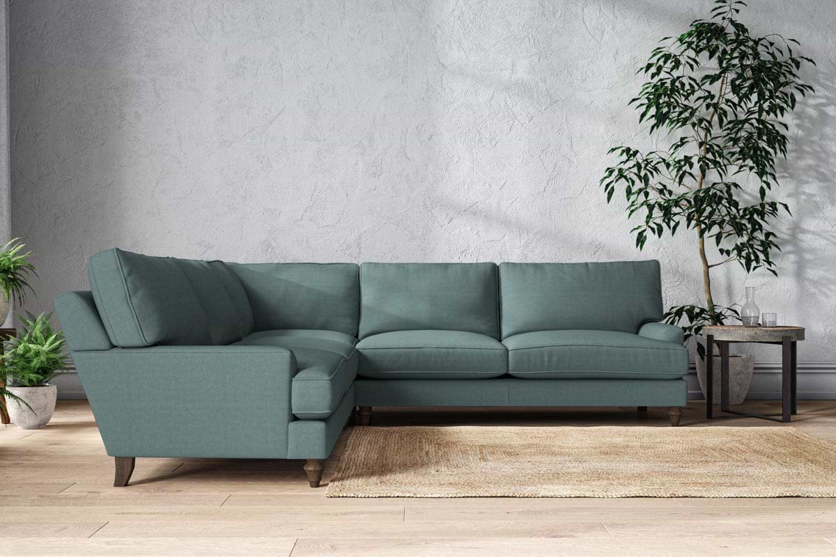Marri Grand Corner Sofa - Recycled Cotton Airforce-nkuku