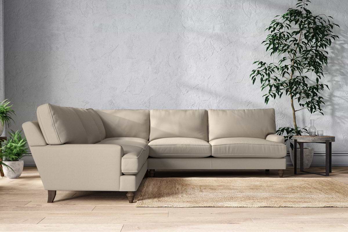 Marri Grand Corner Sofa - Recycled Cotton Stone-nkuku