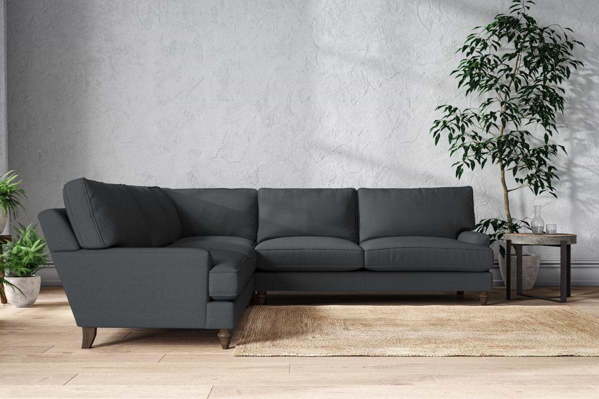 Marri Grand Corner Sofa - Recycled Cotton Thunder-nkuku