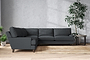 Marri Grand Corner Sofa - Recycled Cotton Thunder-nkuku