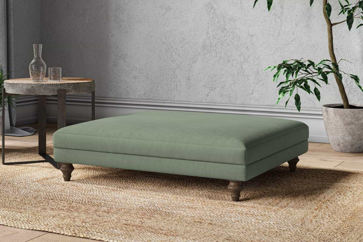 Marri Grand Footstool - Brera Linen Jade-nkuku