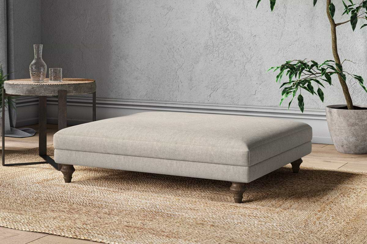 Marri Grand Footstool - Brera Linen Natural-nkuku