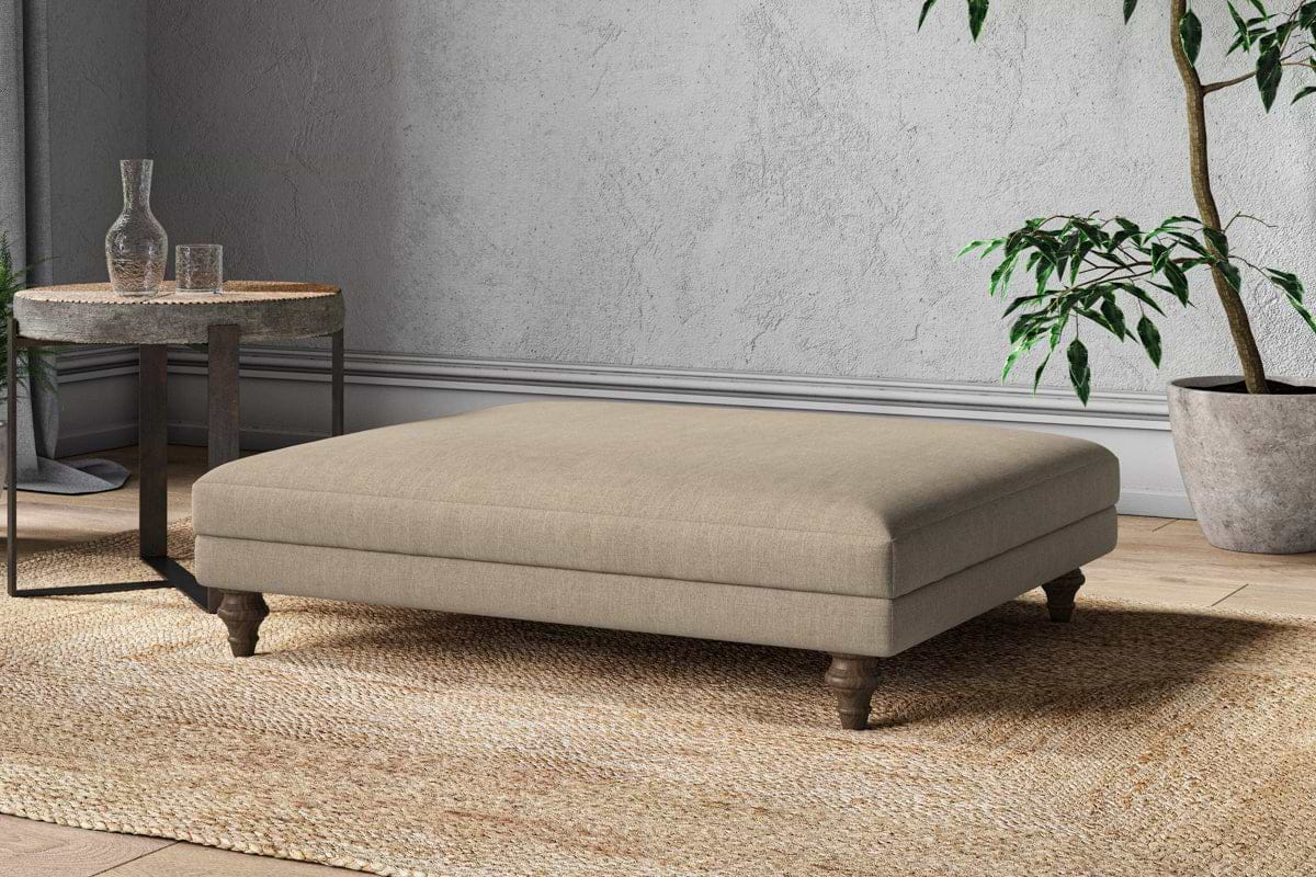 Marri Grand Footstool - Brera Linen Pebble-nkuku