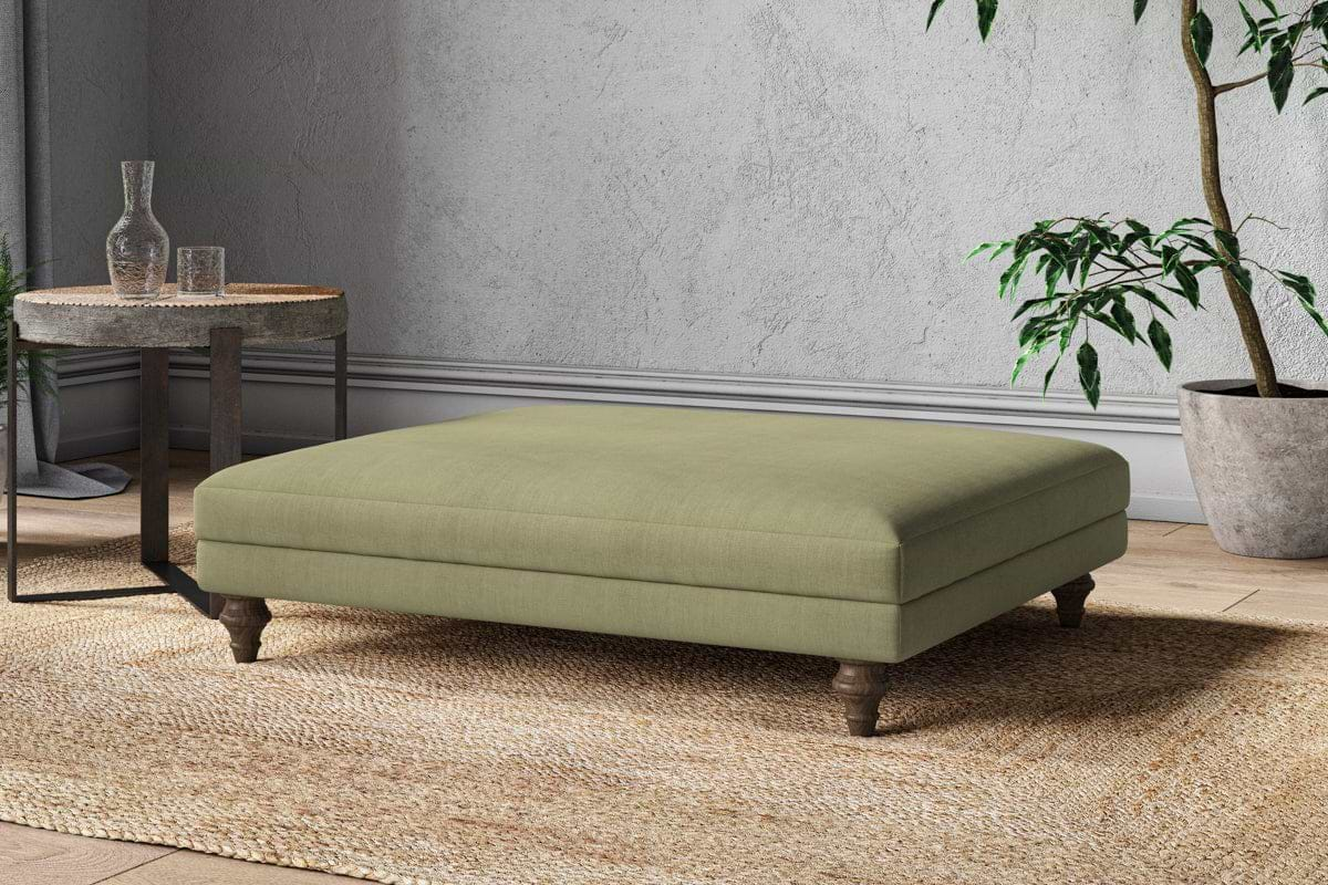 Marri Grand Footstool - Brera Linen Sage-nkuku