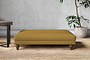 Marri Grand Footstool - Recycled Cotton Ochre-nkuku