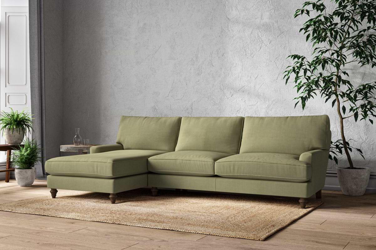 Marri Grand Left Hand Chaise Sofa - Brera Linen Sage-nkuku