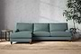 Marri Grand Left Hand Chaise Sofa - Recycled Cotton Airforce-nkuku