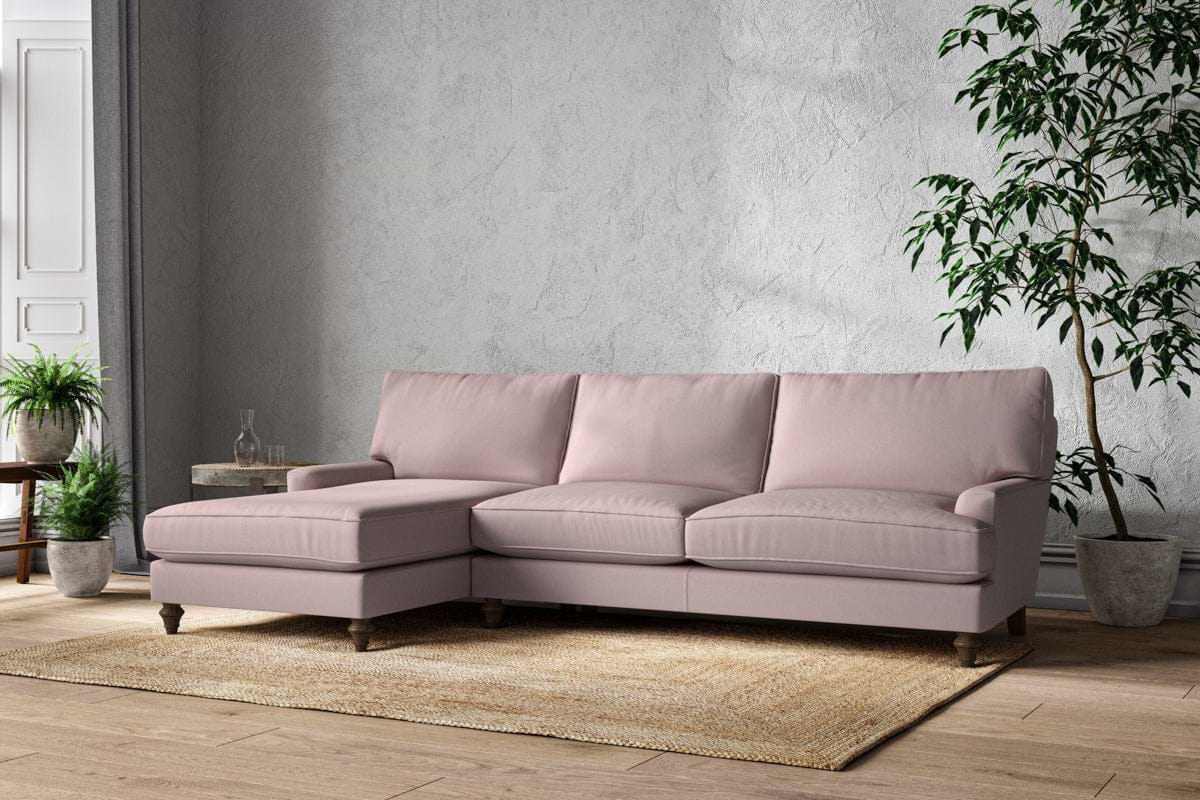 Marri Grand Left Hand Chaise Sofa - Recycled Cotton Lavender-nkuku