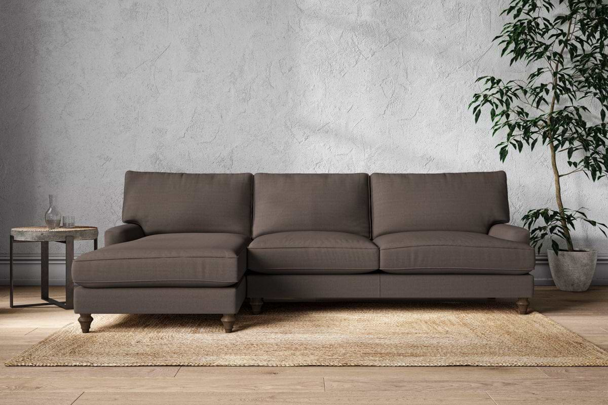 Marri Grand Left Hand Chaise Sofa - Recycled Cotton Mocha-nkuku