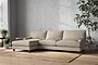 Marri Grand Left Hand Chaise Sofa - Recycled Cotton Stone-nkuku