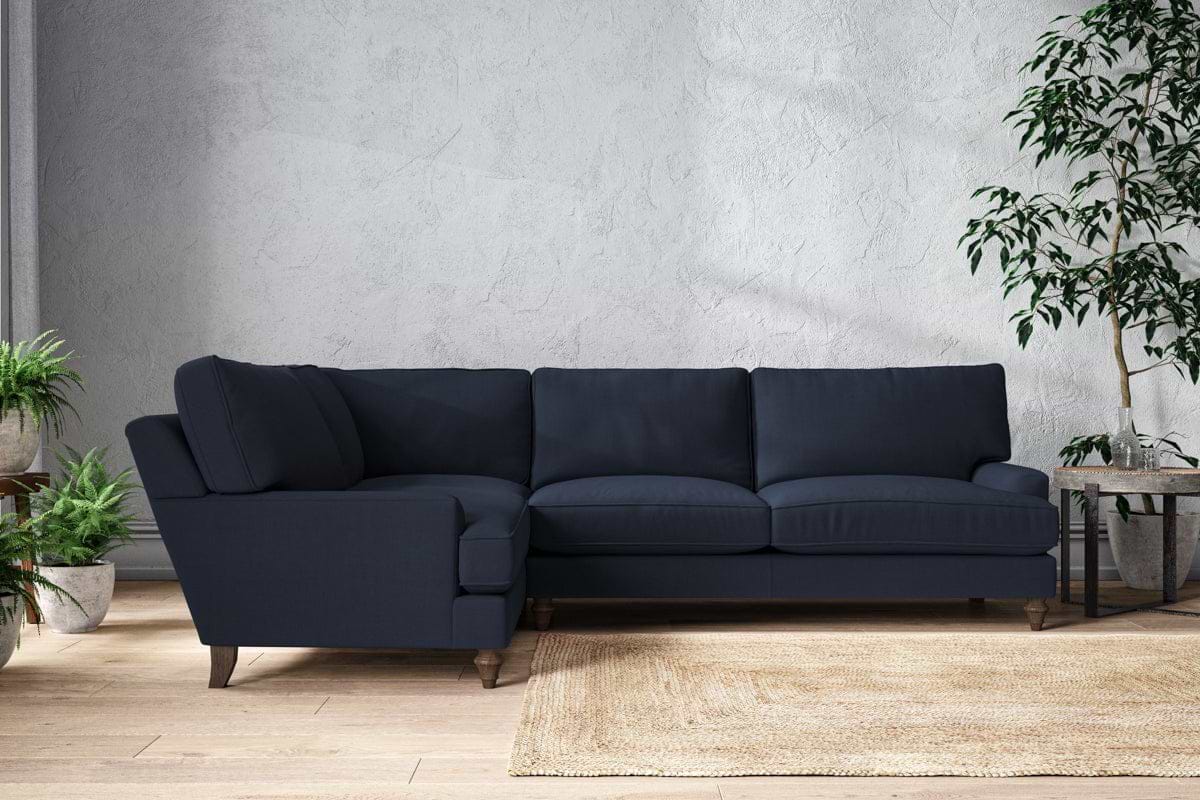 Marri Grand Left Hand Corner Sofa - Brera Linen Indigo-nkuku