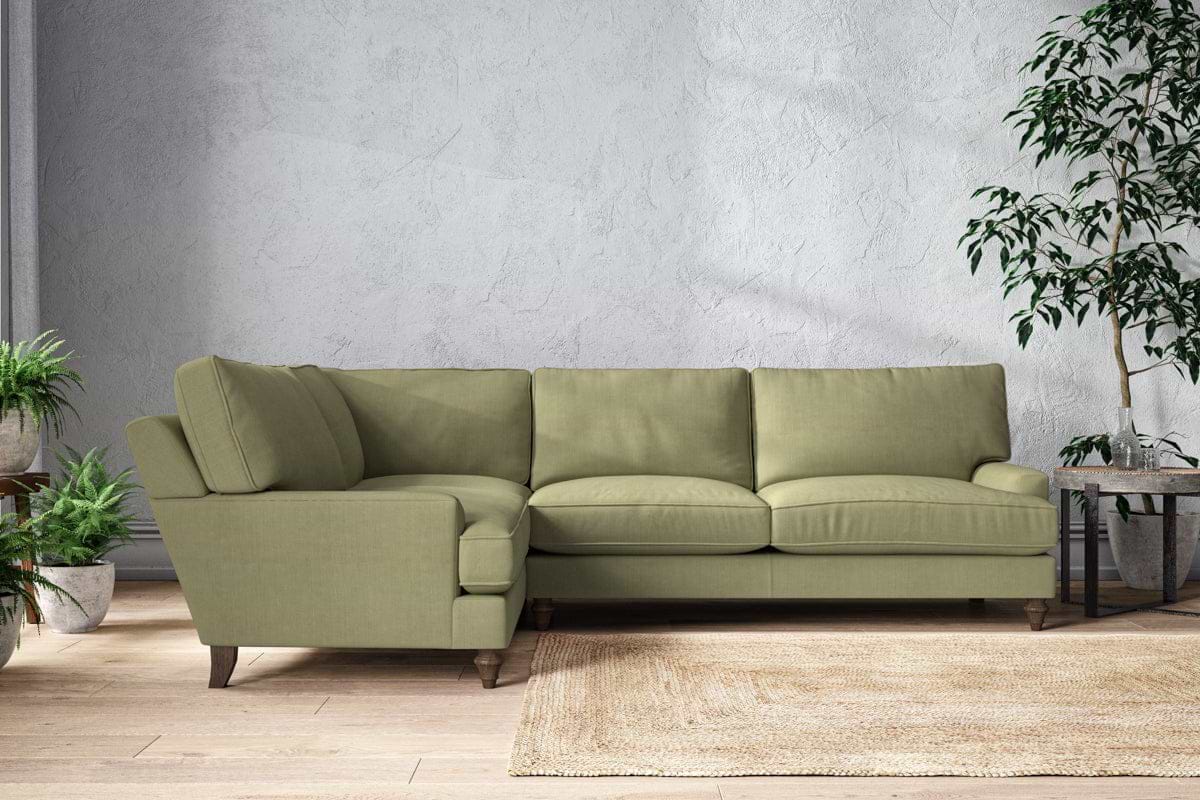 Marri Grand Left Hand Corner Sofa - Brera Linen Sage-nkuku