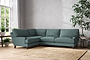 Marri Grand Left Hand Corner Sofa - Recycled Cotton Airforce-nkuku