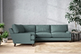 Marri Grand Left Hand Corner Sofa - Recycled Cotton Airforce-nkuku