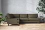 Marri Grand Left Hand Corner Sofa - Recycled Cotton Fatigue-nkuku