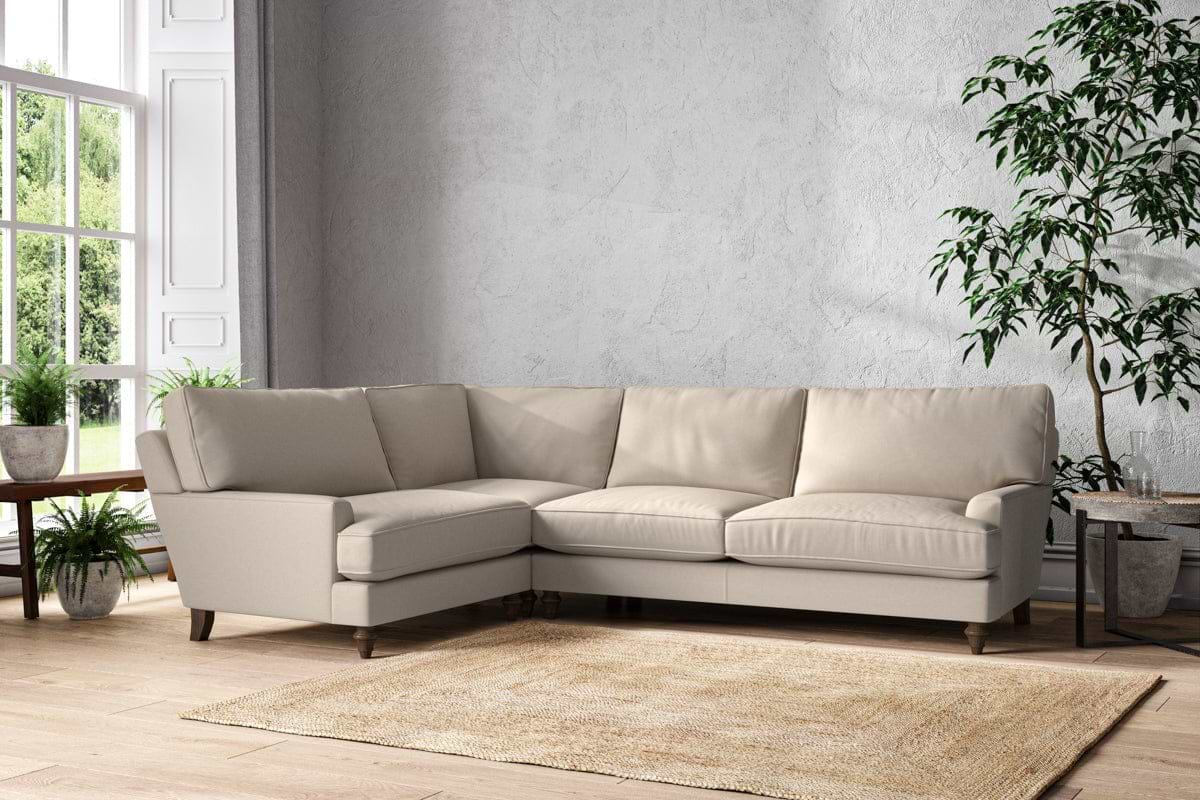 Marri Grand Left Hand Corner Sofa - Recycled Cotton Natural-nkuku