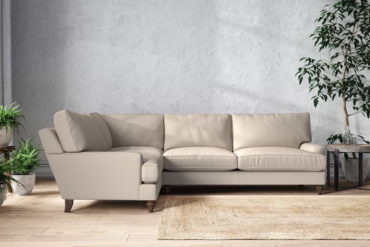 Marri Grand Left Hand Corner Sofa - Recycled Cotton Natural-nkuku