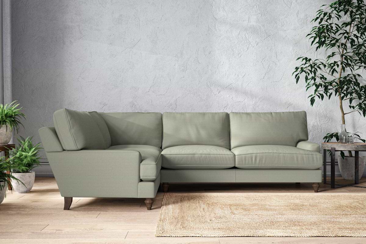 Marri Grand Left Hand Corner Sofa - Recycled Cotton Seaspray-nkuku