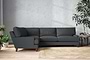 Marri Grand Left Hand Corner Sofa - Recycled Cotton Thunder-nkuku