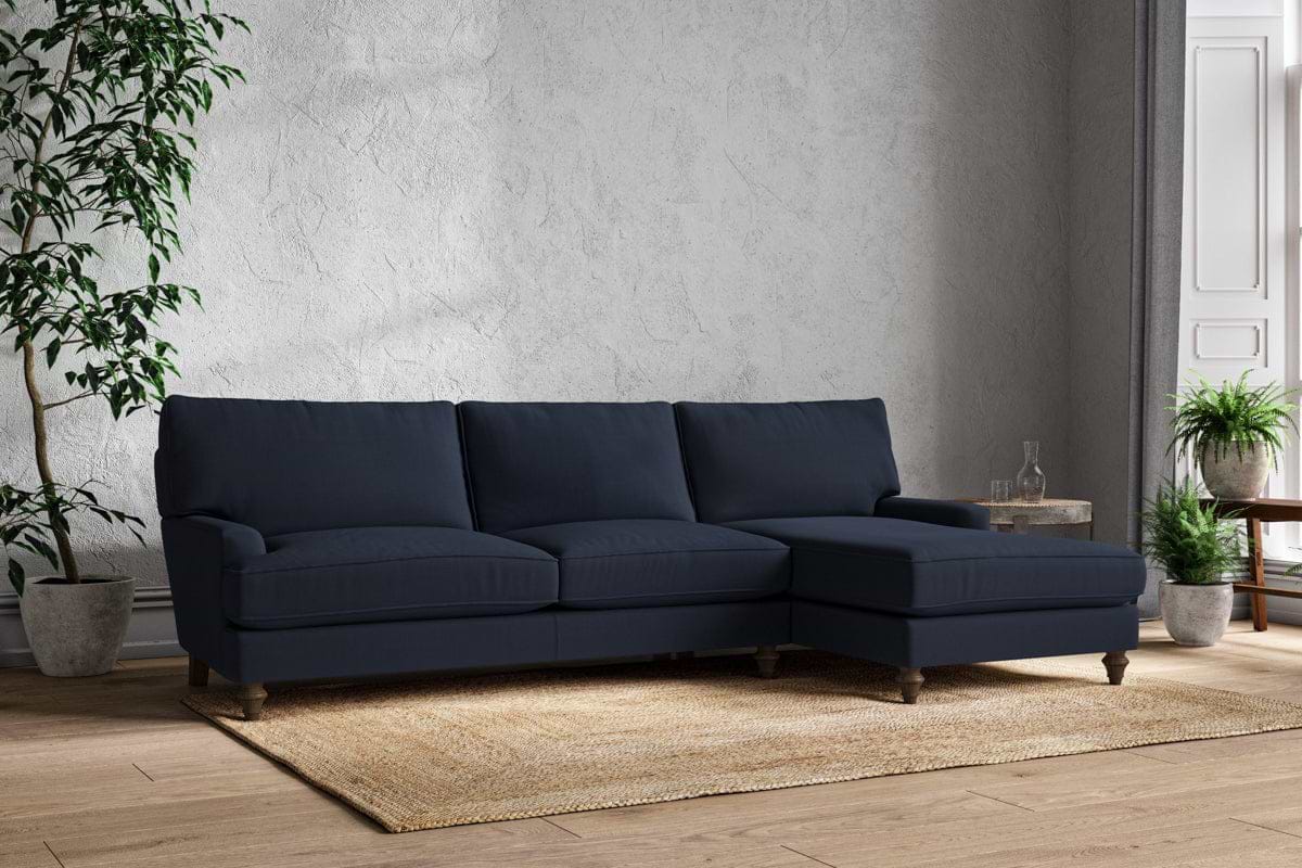 Marri Grand Right Hand Chaise Sofa - Brera Linen Indigo-nkuku