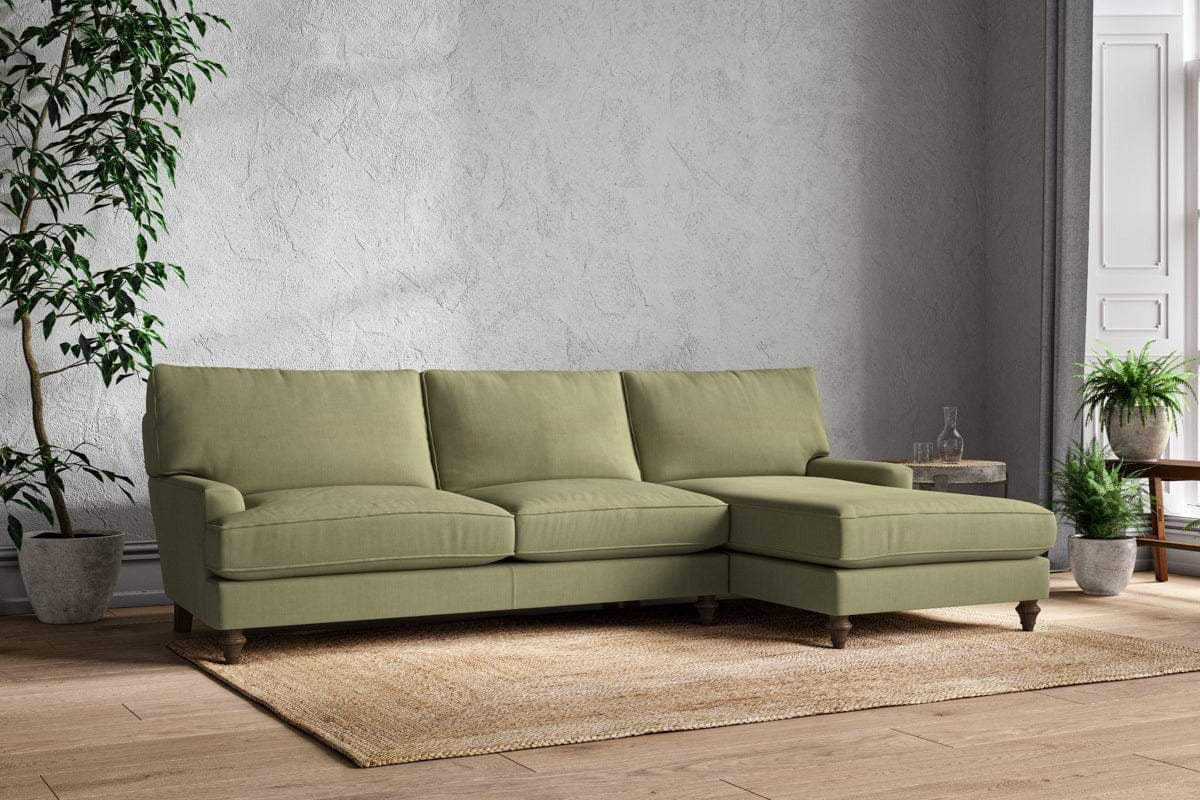 Marri Grand Right Hand Chaise Sofa - Brera Linen Sage-nkuku