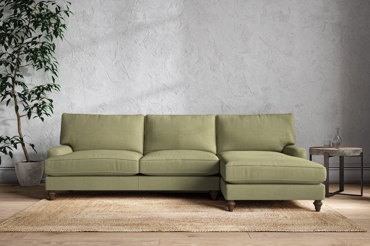 Marri Grand Right Hand Chaise Sofa - Brera Linen Sage-nkuku