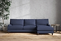 Marri Grand Right Hand Chaise Sofa - Recycled Cotton Navy-nkuku