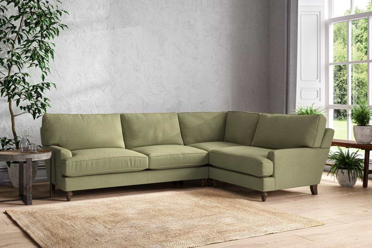 Marri Grand Right Hand Corner Sofa - Brera Linen Sage-nkuku