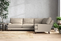 Marri Grand Right Hand Corner Sofa - Recycled Cotton Stone-nkuku