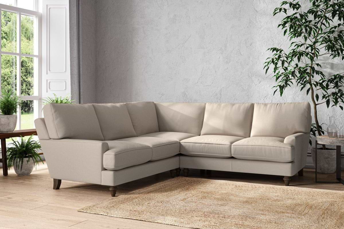 Marri Large Corner Sofa - Recycled Cotton Natural-nkuku