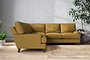 Marri Large Corner Sofa - Recycled Cotton Ochre-nkuku