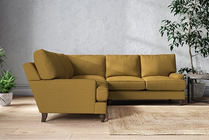 Marri Large Corner Sofa - Recycled Cotton Ochre-nkuku