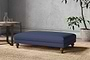 Marri Large Footstool - Recycled Cotton Navy-nkuku